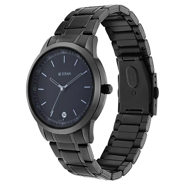  Workwear Multifunction Black Metal Strap watch